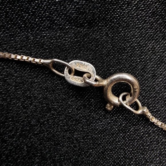 Rare Find Vintage Reversible Sterling Silver 925 Necklace With Double-Sided - Picture 7 of 7